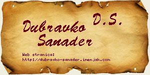Dubravko Sanader vizit kartica